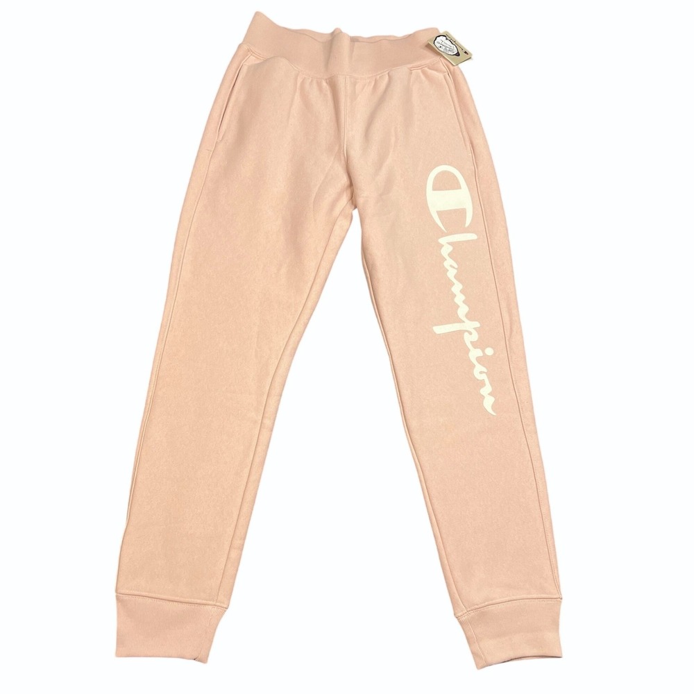 Champion Reverse Weave Joggers Women's Small Pink Script Logo Sweatpants ML777G